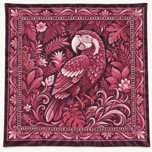 Apaszka 100% poliester 60×60 papużka