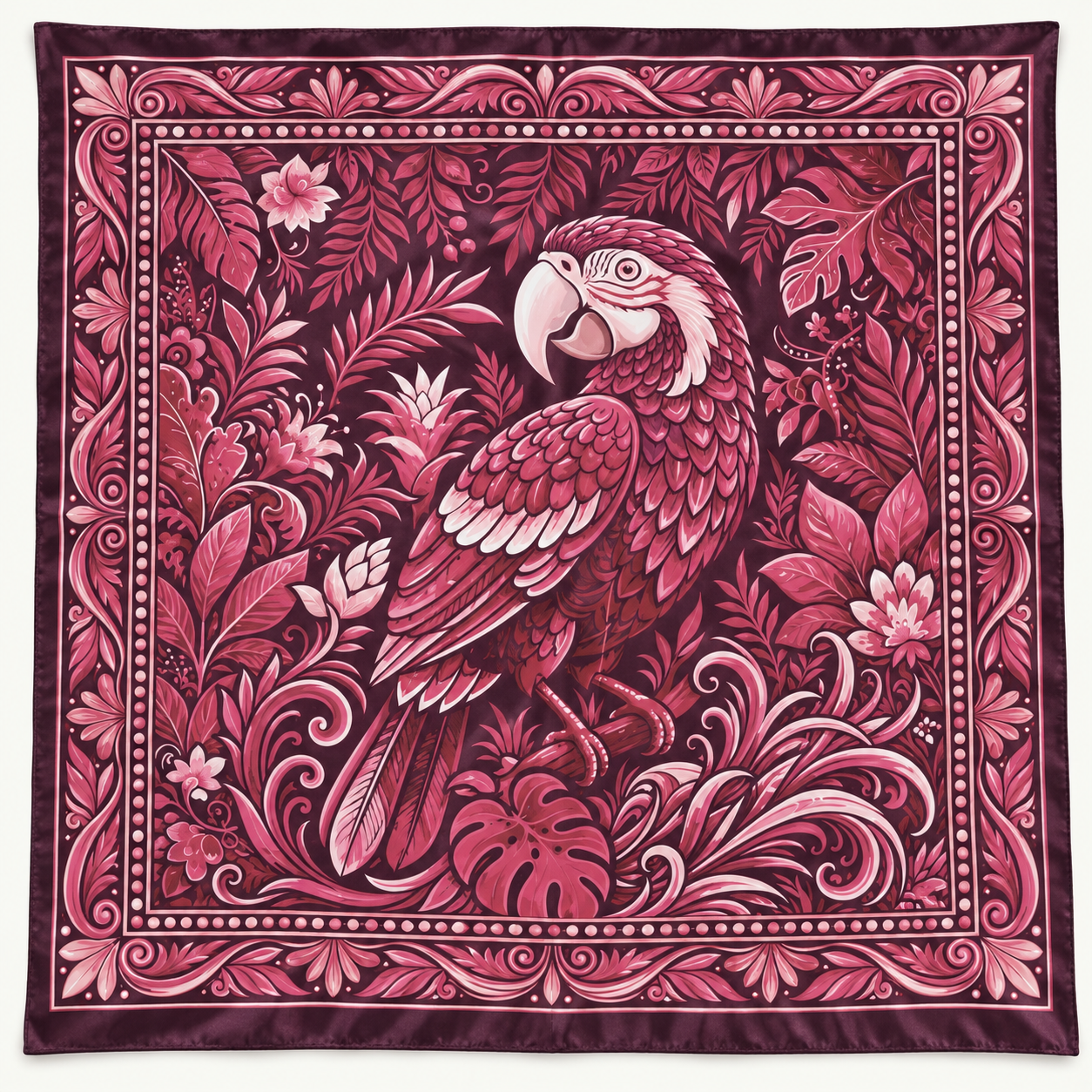 Apaszka 100% poliester 60×60 papużka