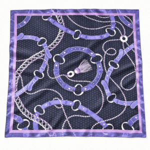 Apaszka 100% poliester 60×60 violet chains