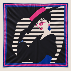 Apaszka 100% poliester 60×60 retro diva