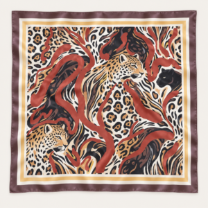 Apaszka 100% poliester 60×60 wild cats